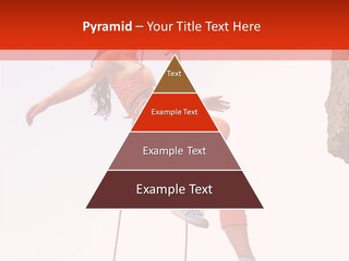 Woman Climbing Danger PowerPoint Template