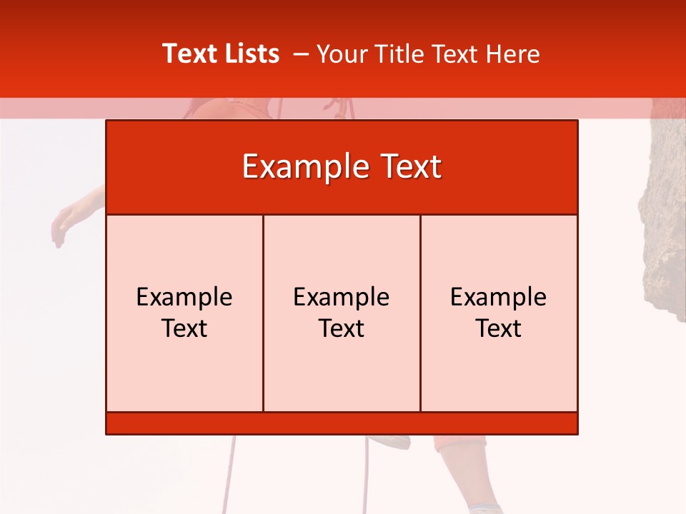 Woman Climbing Danger PowerPoint Template