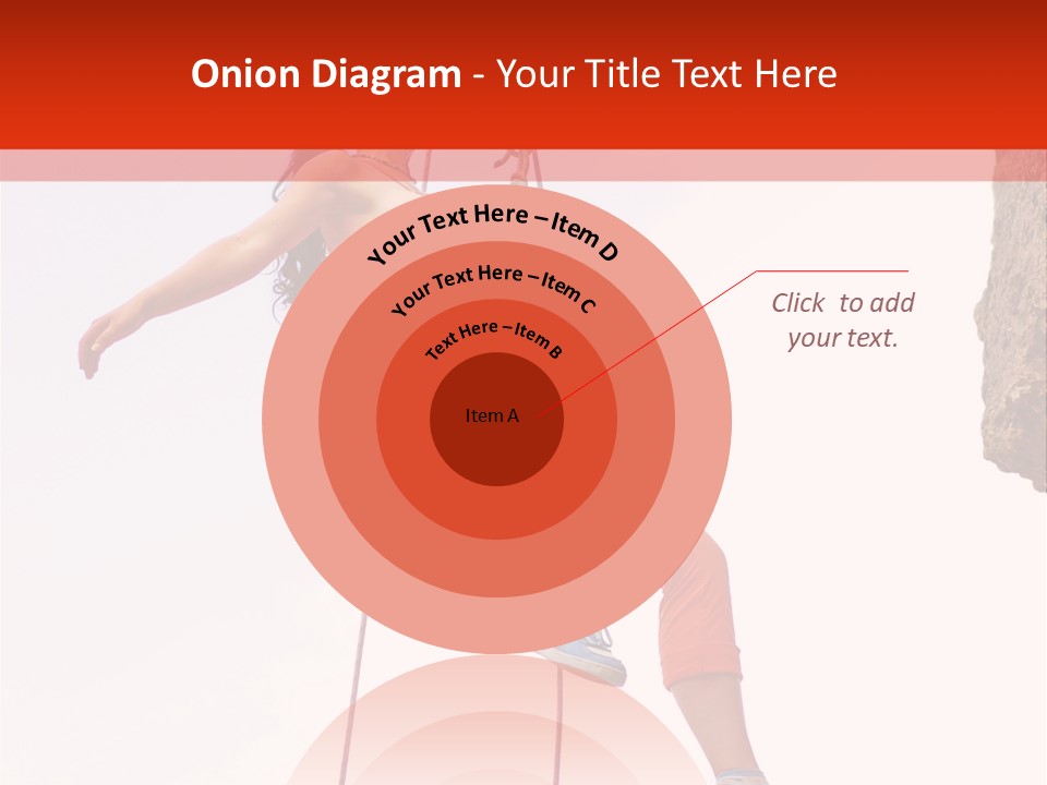 Woman Climbing Danger PowerPoint Template