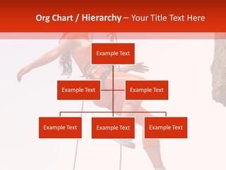 Woman Climbing Danger PowerPoint Template