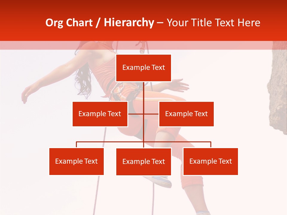 Woman Climbing Danger PowerPoint Template