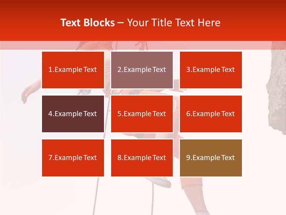 Woman Climbing Danger PowerPoint Template