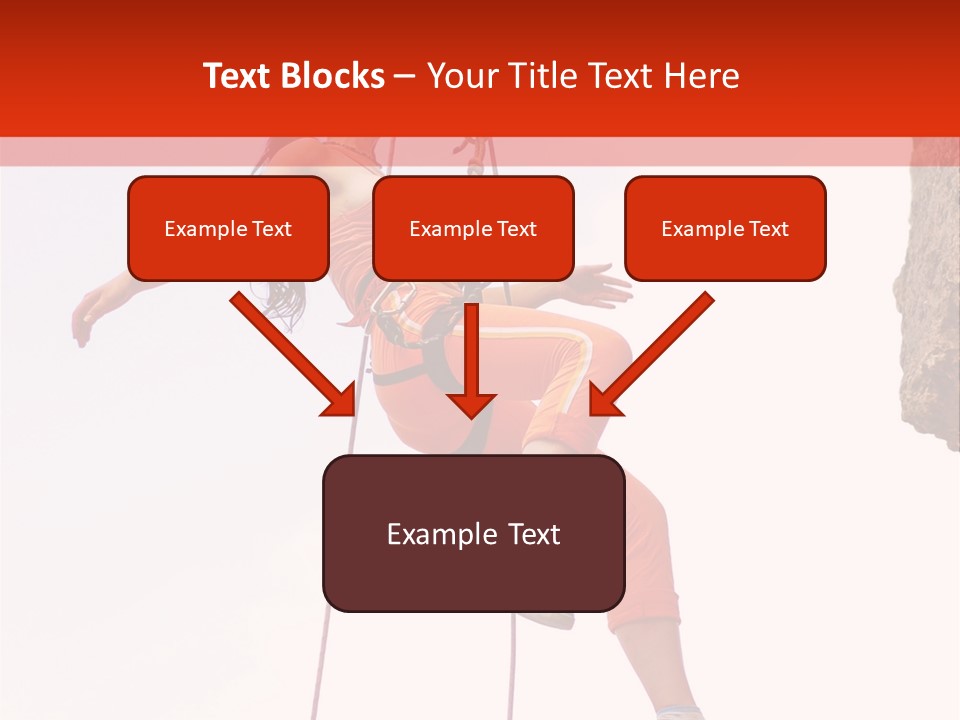 Woman Climbing Danger PowerPoint Template