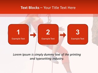 Woman Climbing Danger PowerPoint Template