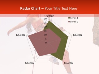 Woman Climbing Danger PowerPoint Template