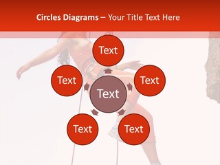 Woman Climbing Danger PowerPoint Template