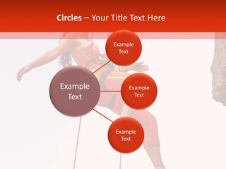 Woman Climbing Danger PowerPoint Template
