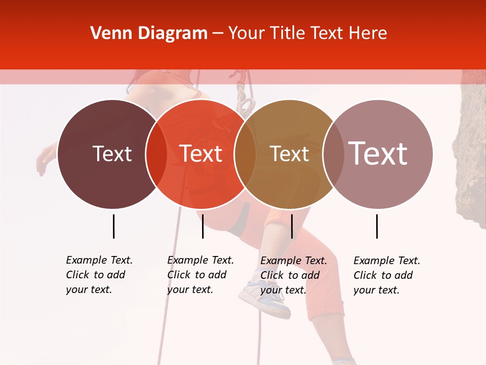 Woman Climbing Danger PowerPoint Template