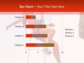 Woman Climbing Danger PowerPoint Template
