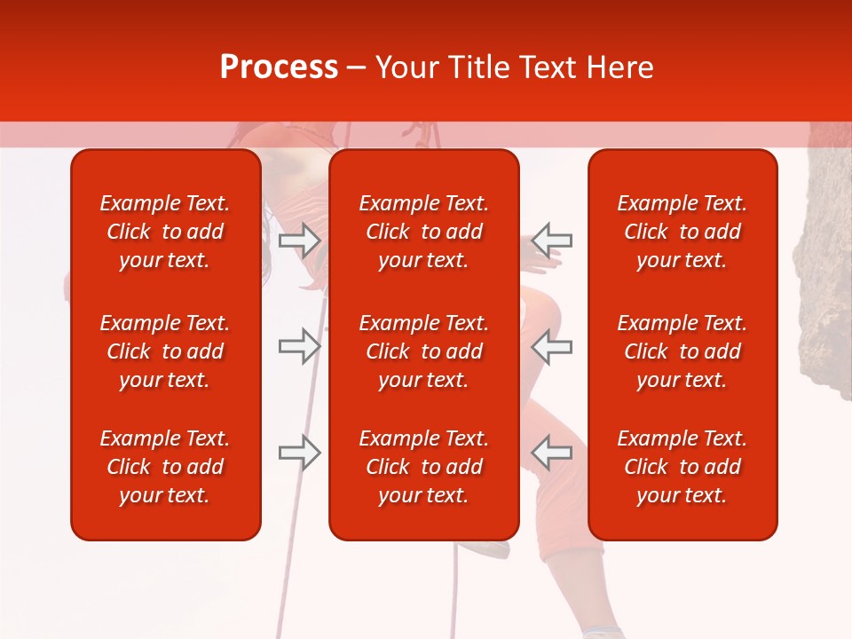 Woman Climbing Danger PowerPoint Template