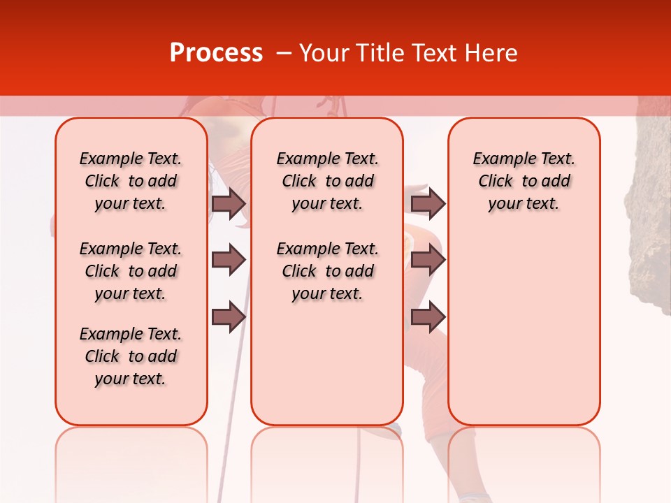 Woman Climbing Danger PowerPoint Template