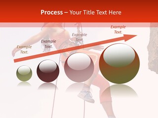 Woman Climbing Danger PowerPoint Template