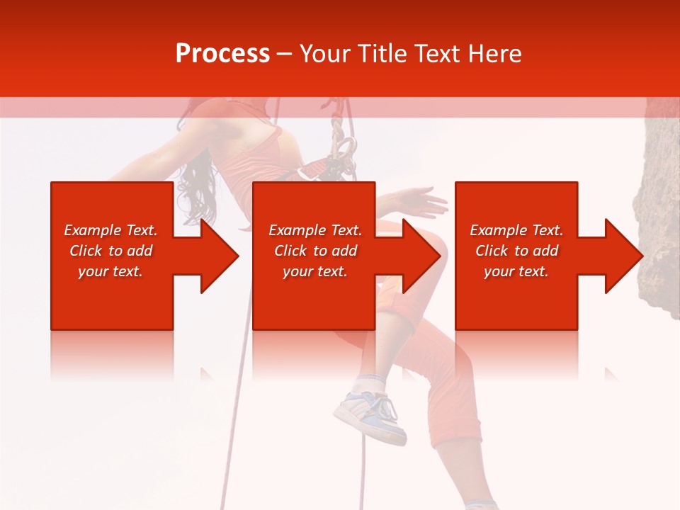 Woman Climbing Danger PowerPoint Template
