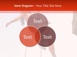 Woman Climbing Danger PowerPoint Template