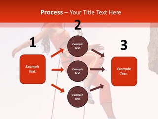 Woman Climbing Danger PowerPoint Template