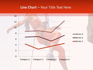 Woman Climbing Danger PowerPoint Template