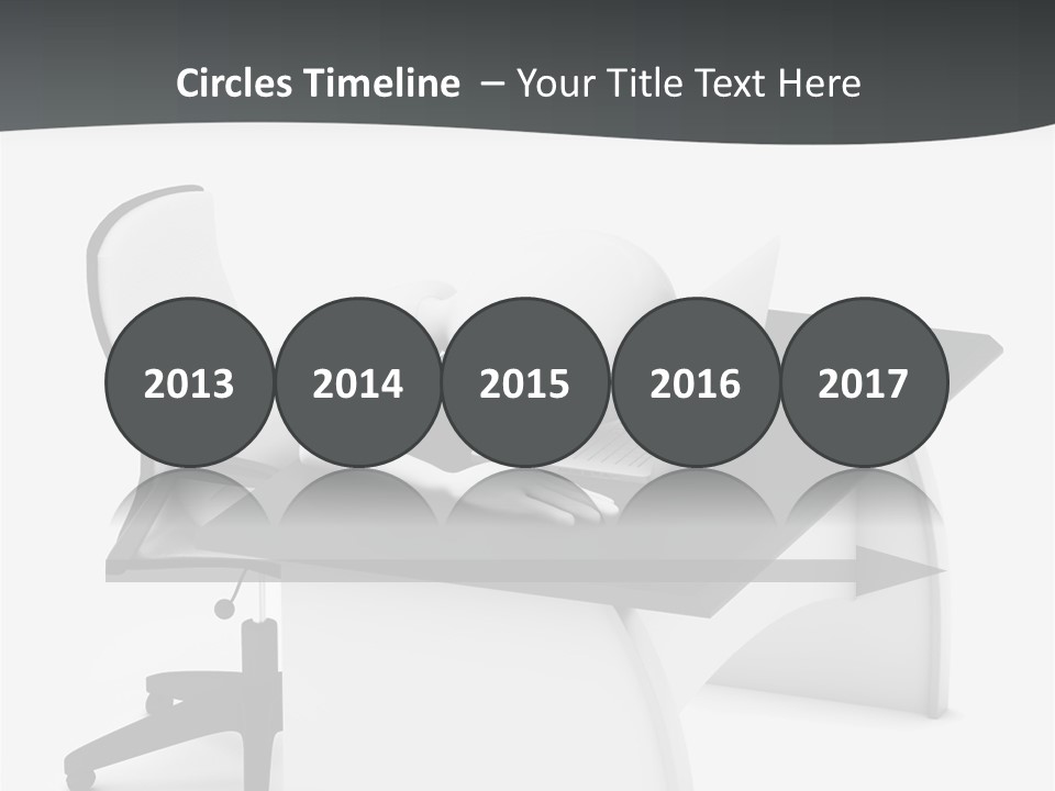 A Person Sitting At A Desk With A Laptop PowerPoint Template