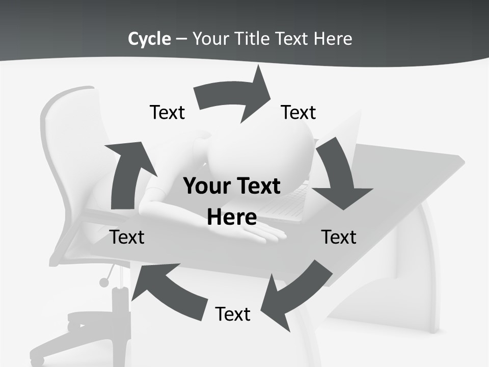 A Person Sitting At A Desk With A Laptop PowerPoint Template