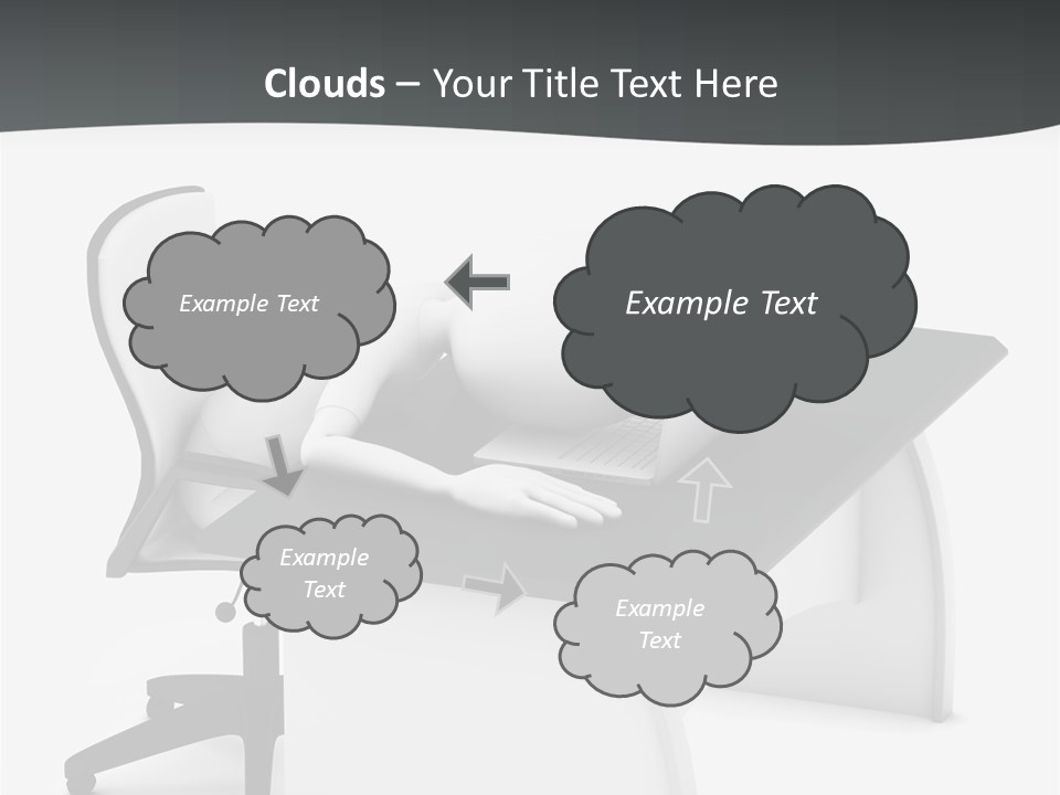 A Person Sitting At A Desk With A Laptop PowerPoint Template