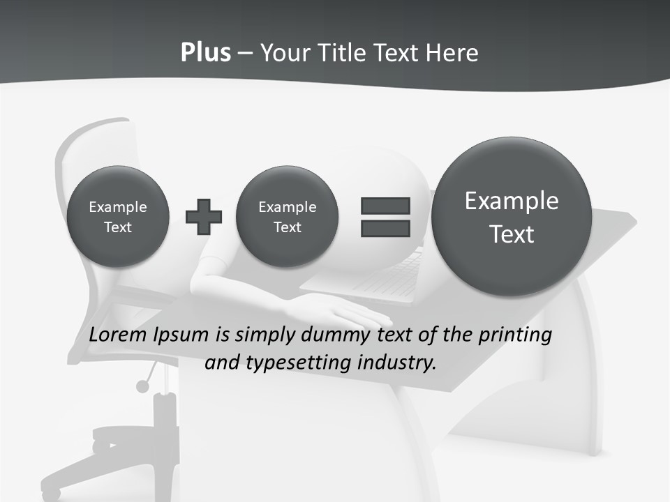 A Person Sitting At A Desk With A Laptop PowerPoint Template