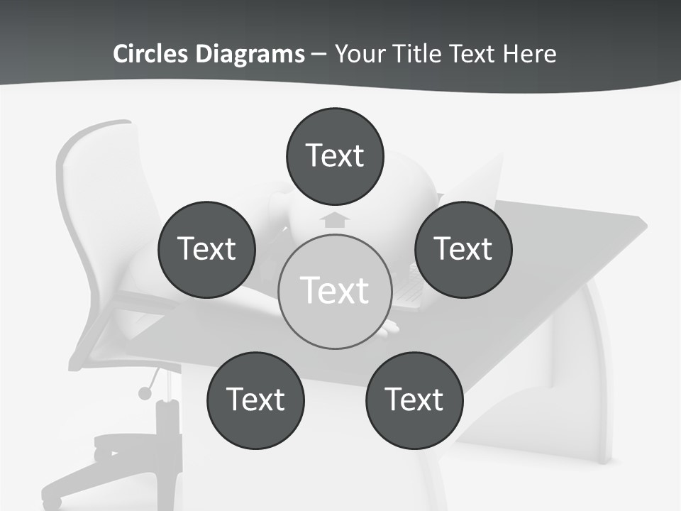 A Person Sitting At A Desk With A Laptop PowerPoint Template