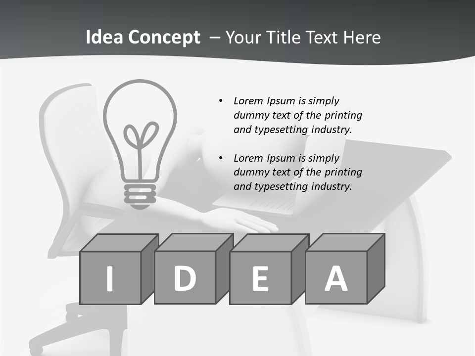 A Person Sitting At A Desk With A Laptop PowerPoint Template