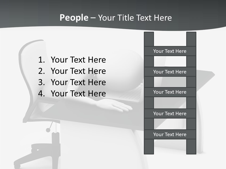 A Person Sitting At A Desk With A Laptop PowerPoint Template