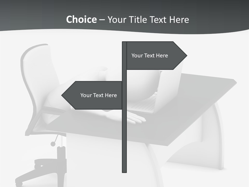 A Person Sitting At A Desk With A Laptop PowerPoint Template