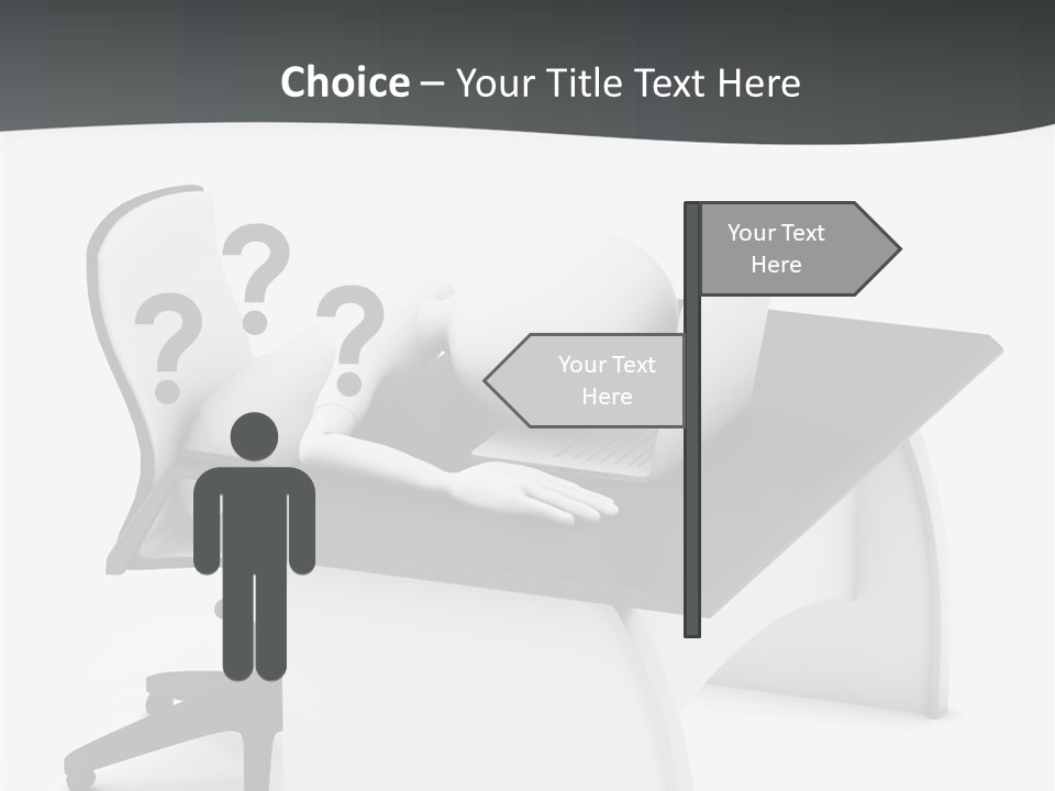 A Person Sitting At A Desk With A Laptop PowerPoint Template