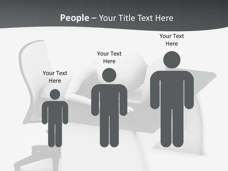 A Person Sitting At A Desk With A Laptop PowerPoint Template