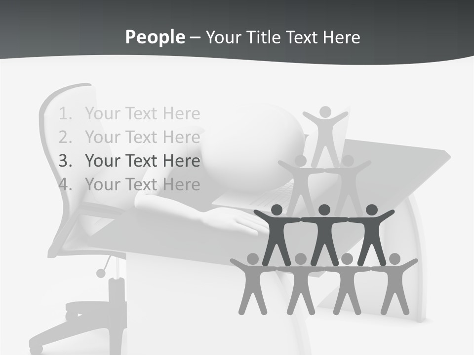 A Person Sitting At A Desk With A Laptop PowerPoint Template