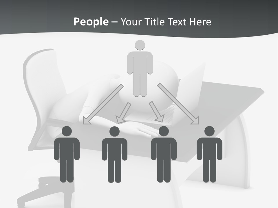 A Person Sitting At A Desk With A Laptop PowerPoint Template