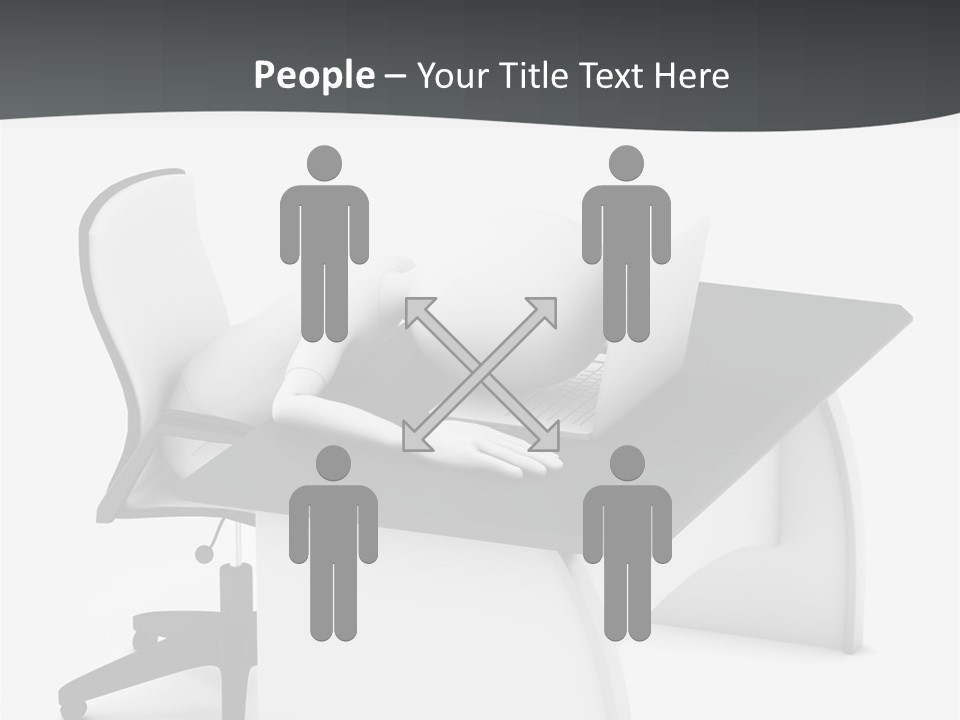 A Person Sitting At A Desk With A Laptop PowerPoint Template