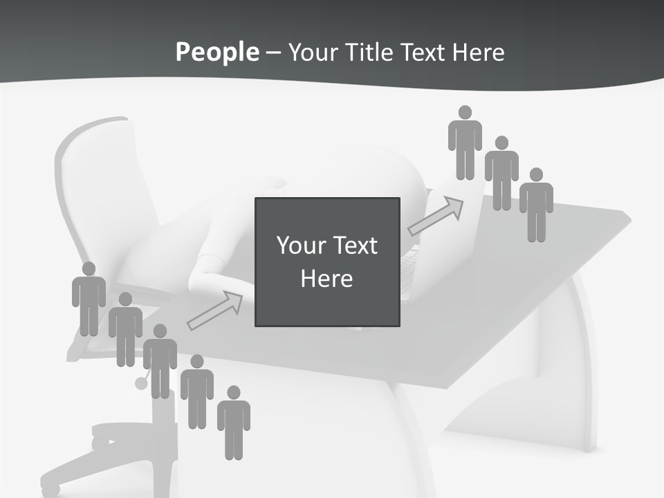 A Person Sitting At A Desk With A Laptop PowerPoint Template