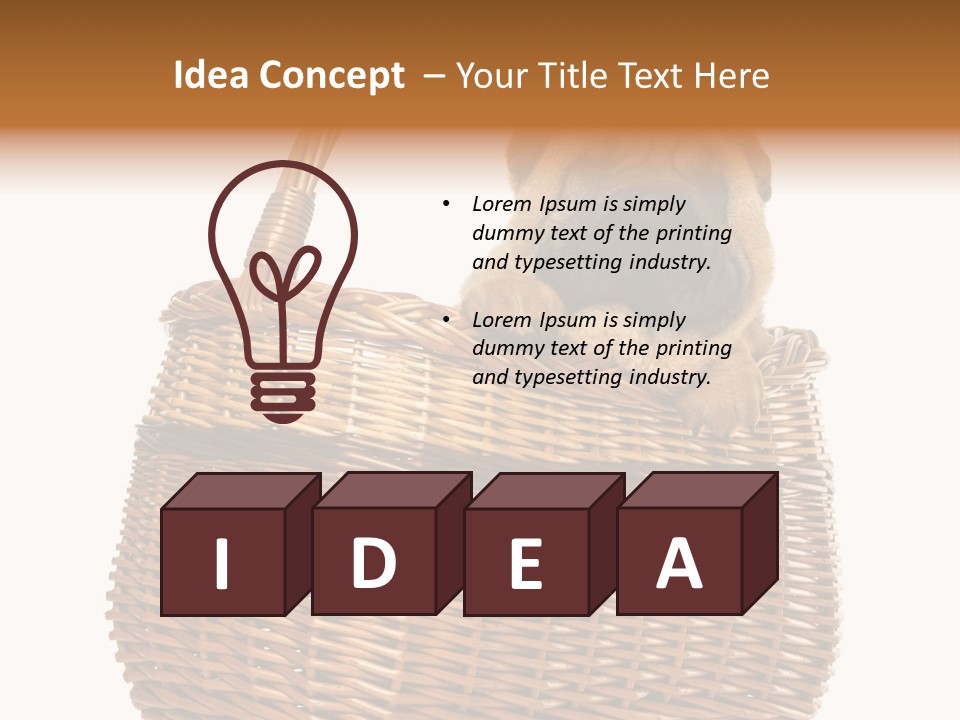 No People Purebred Dog Alone PowerPoint Template