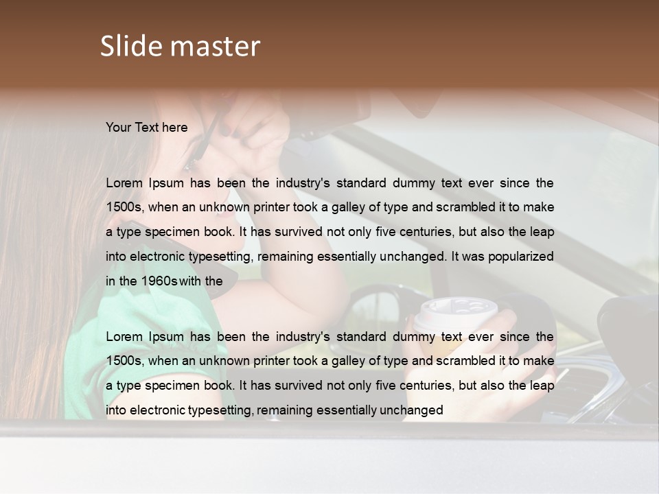 Eyes Distraction Driving PowerPoint Template