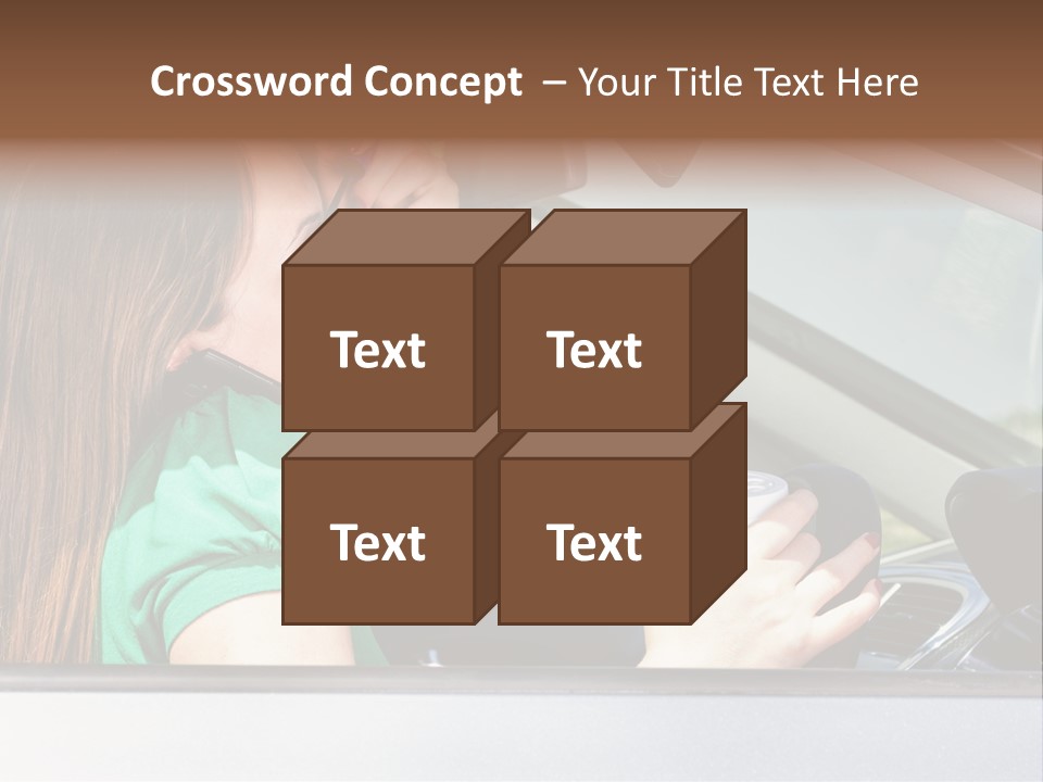 Eyes Distraction Driving PowerPoint Template
