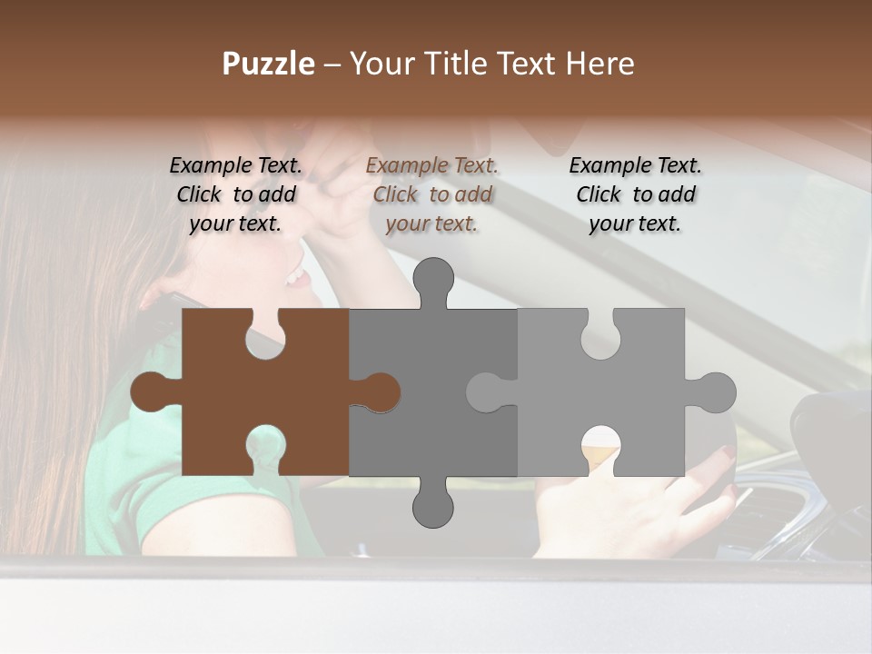 Eyes Distraction Driving PowerPoint Template
