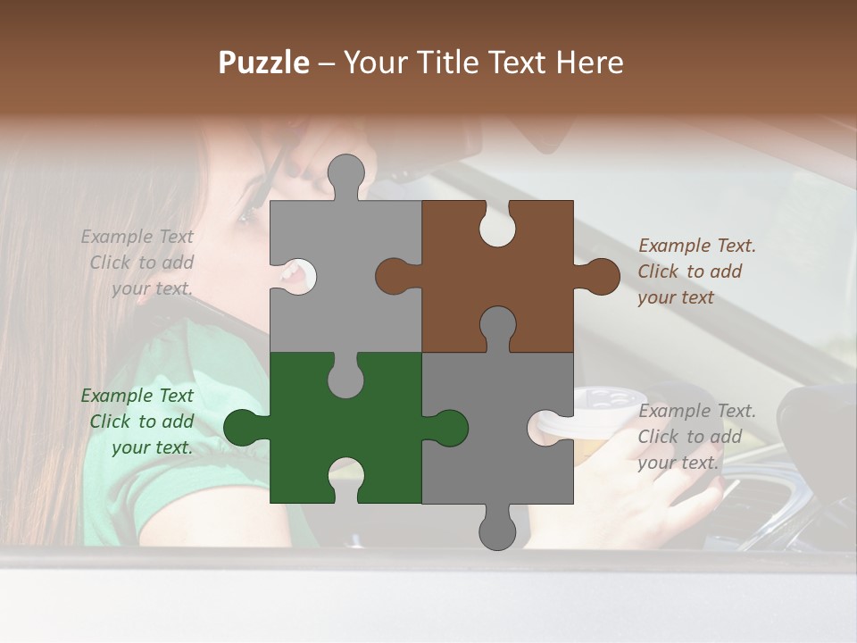 Eyes Distraction Driving PowerPoint Template