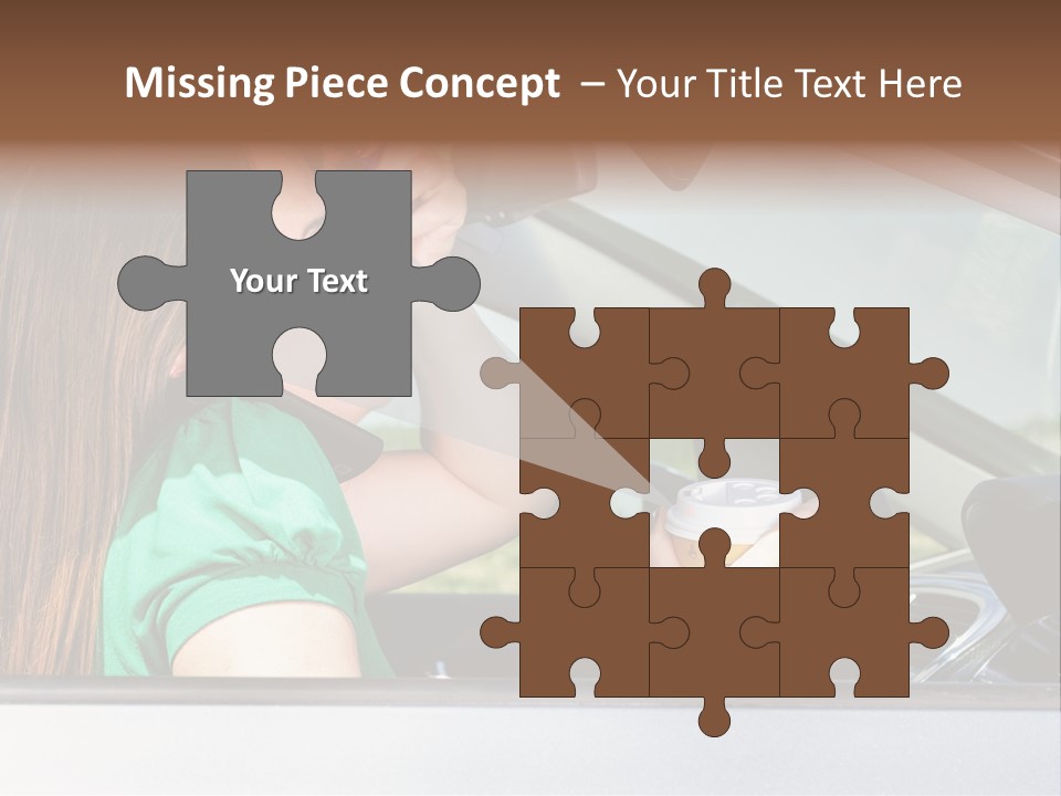 Eyes Distraction Driving PowerPoint Template