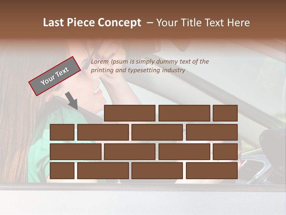 Eyes Distraction Driving PowerPoint Template