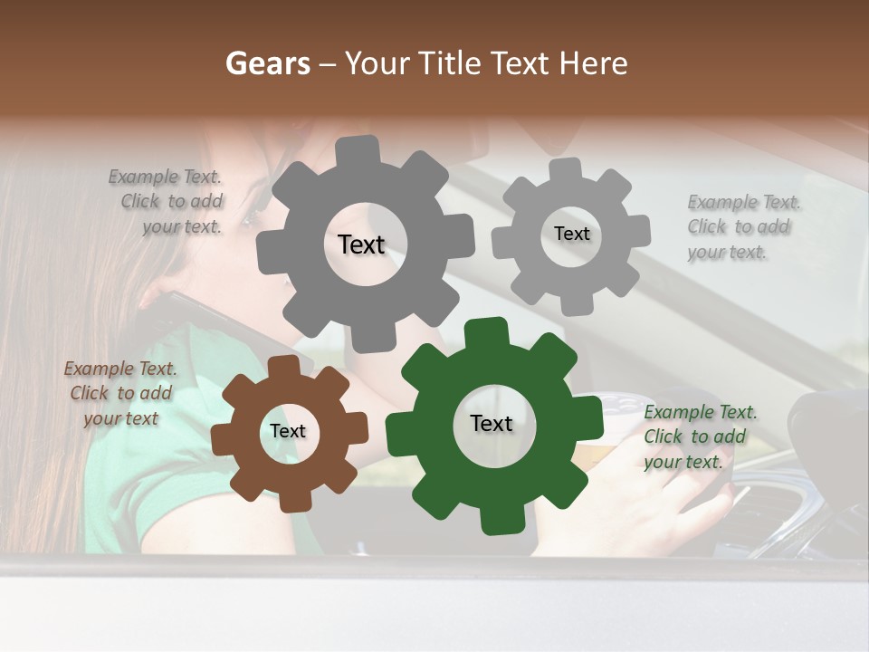 Eyes Distraction Driving PowerPoint Template