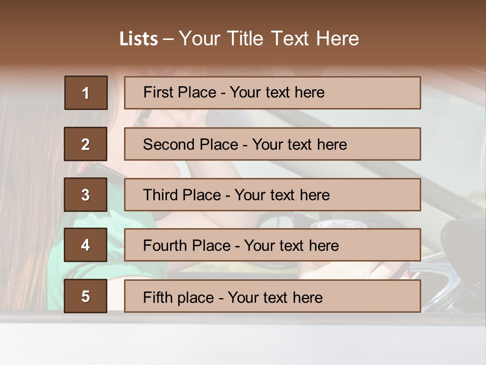 Eyes Distraction Driving PowerPoint Template