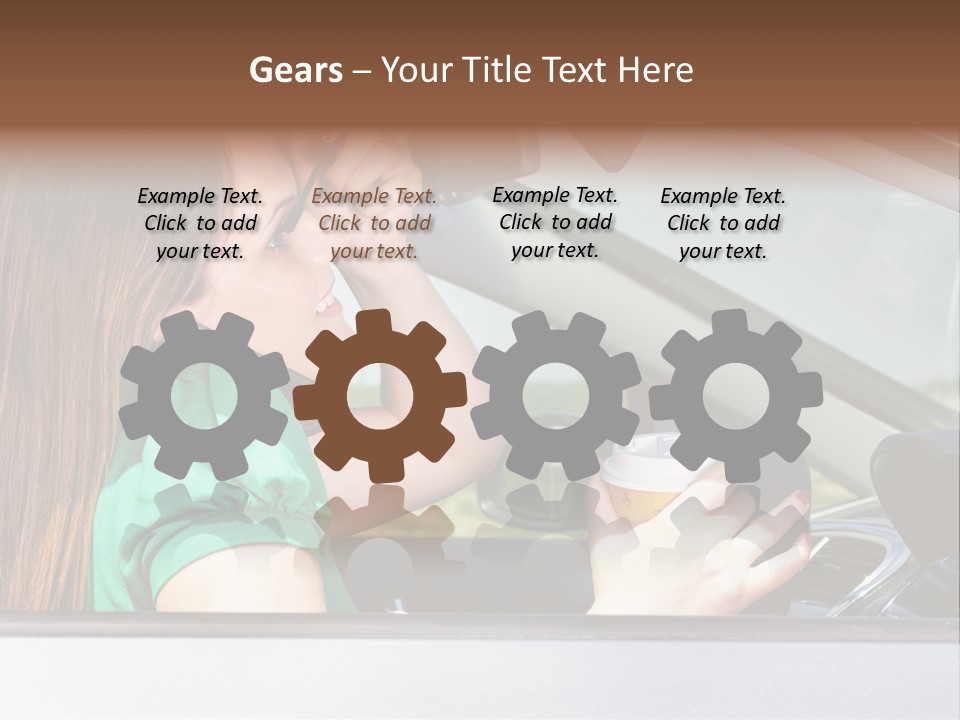 Eyes Distraction Driving PowerPoint Template