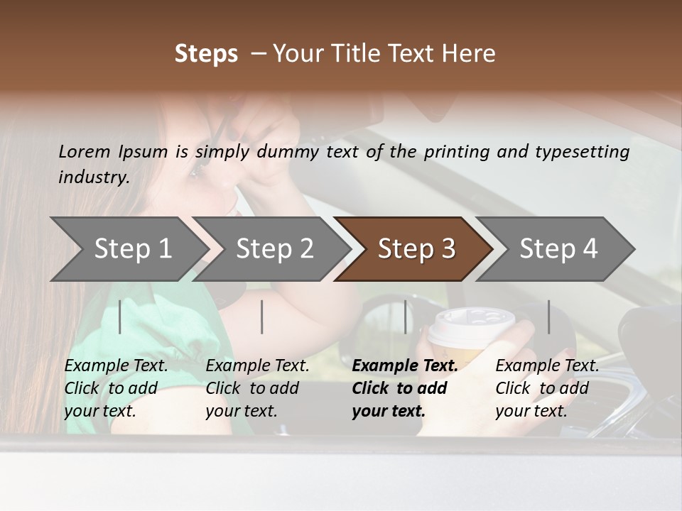 Eyes Distraction Driving PowerPoint Template