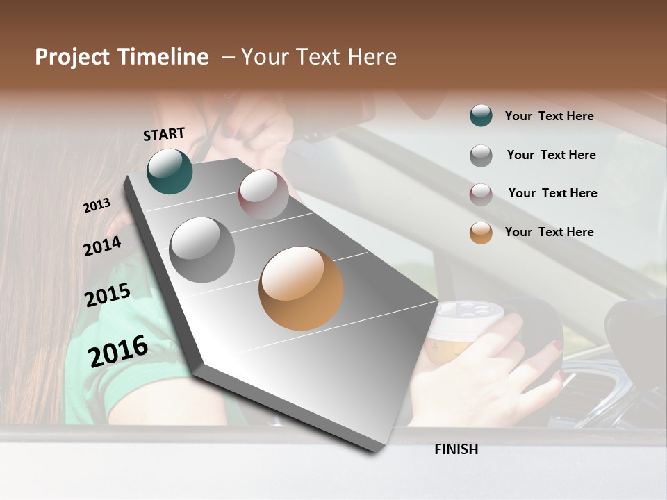 Eyes Distraction Driving PowerPoint Template