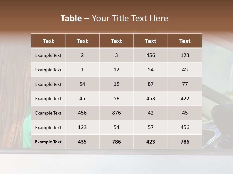 Eyes Distraction Driving PowerPoint Template