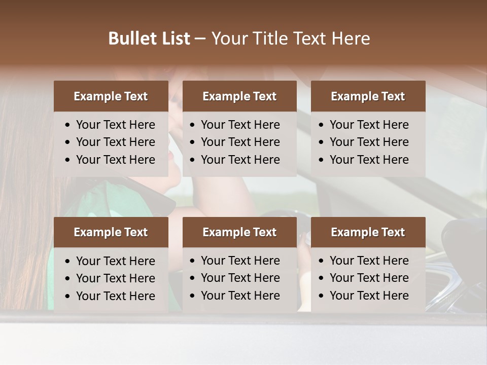 Eyes Distraction Driving PowerPoint Template