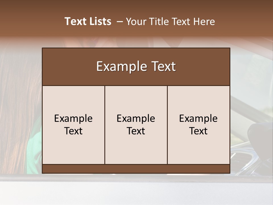 Eyes Distraction Driving PowerPoint Template