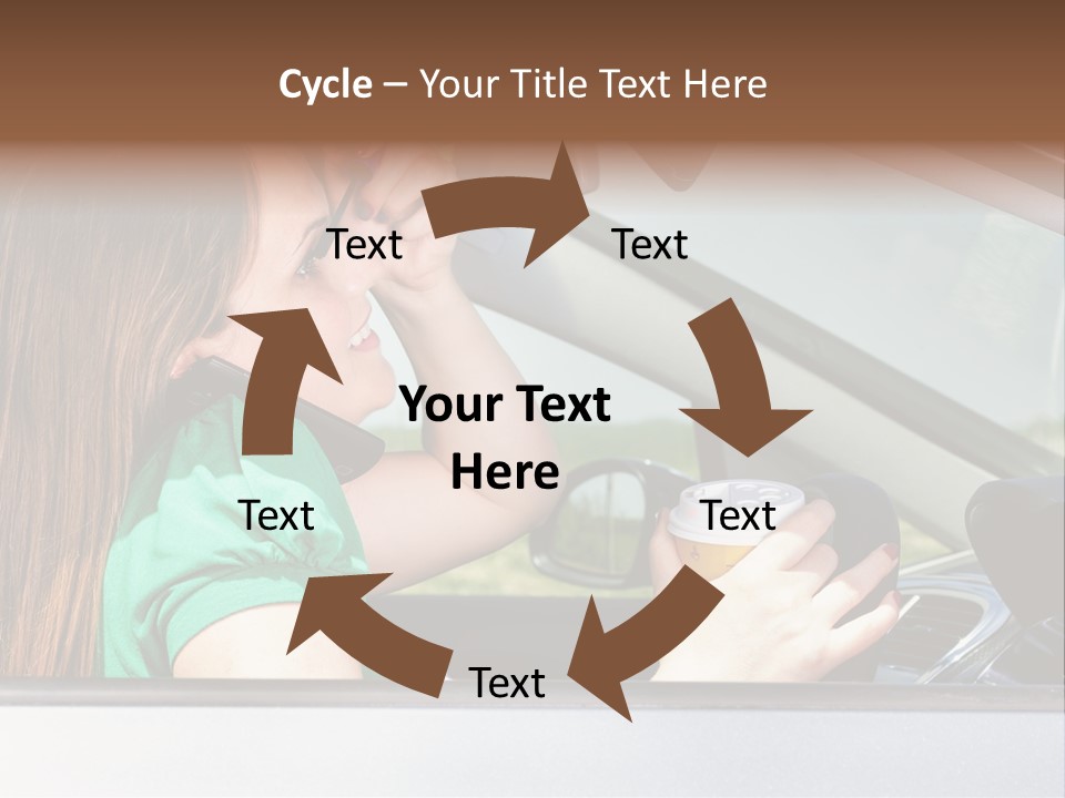 Eyes Distraction Driving PowerPoint Template